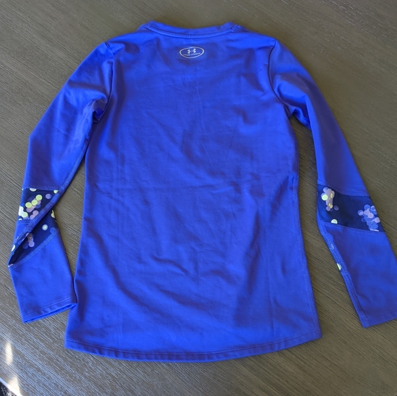 Under Armour Girls Long Sleeve Polyester Shirt Fitted - Picture 3 of 4